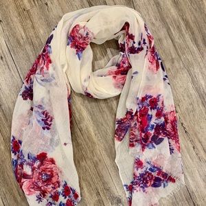 NWOT Lucky Brand floral wool scarf